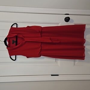 Red Dress With Necktie Size 10